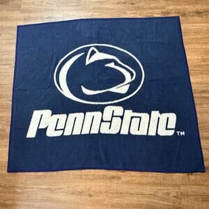 Vtg Biederlack Penn State University Nittany Lions Stadium Blanket 54x60" Retro